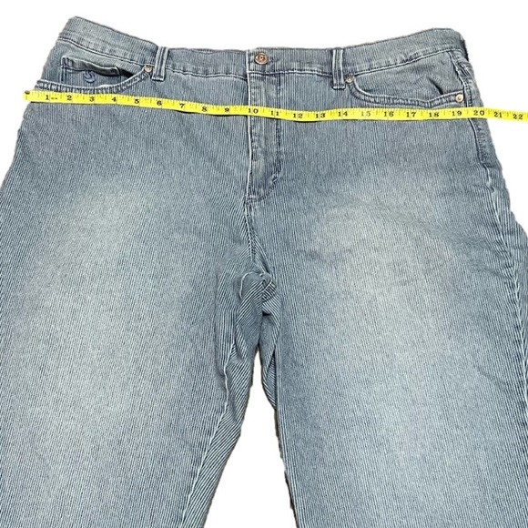 Gloria Vanderbilt All-Around Slimming Effect Striped Capri Women’s (Sz 18) - Picture 7 of 10